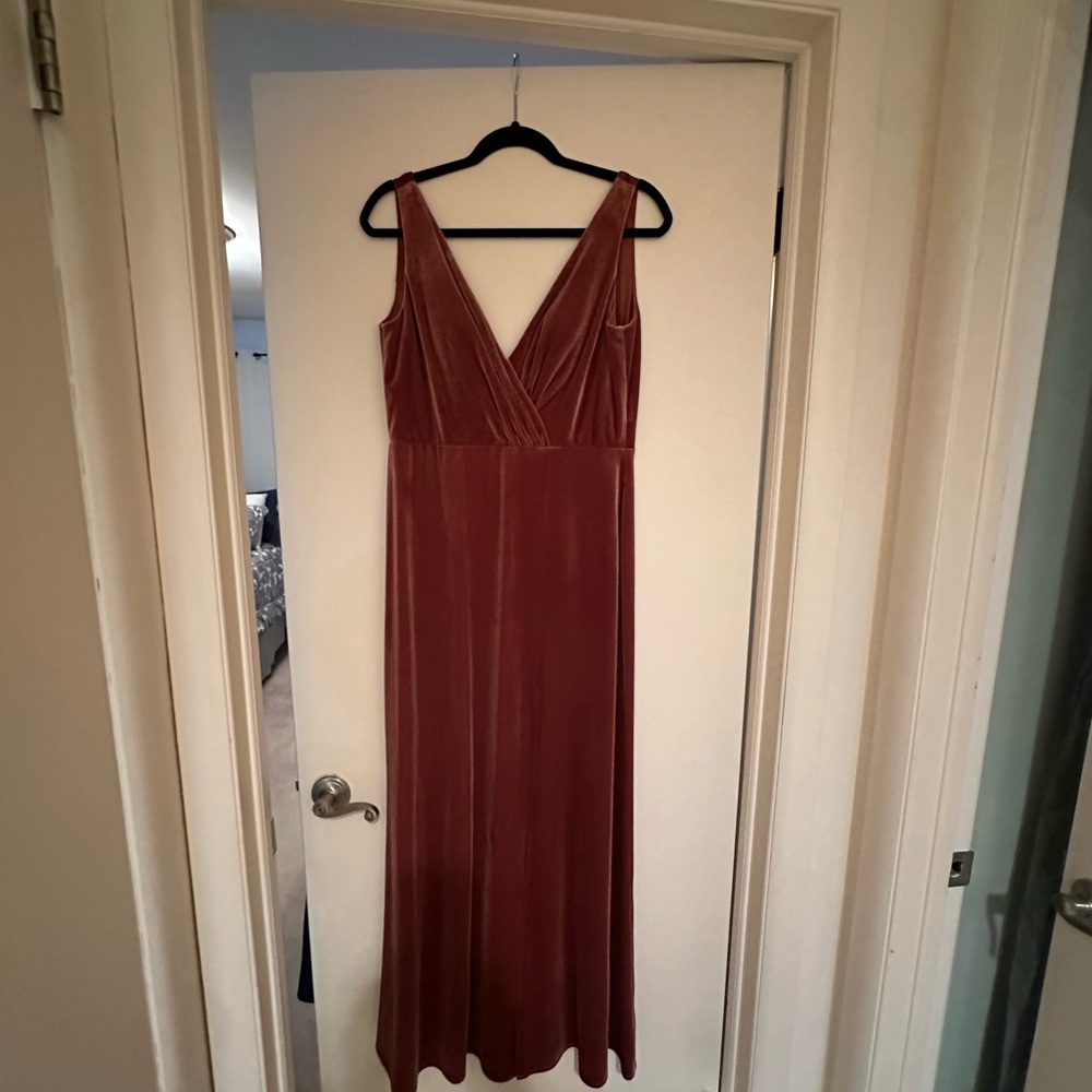 Jenny Yoo Velvet Dress in English Rose